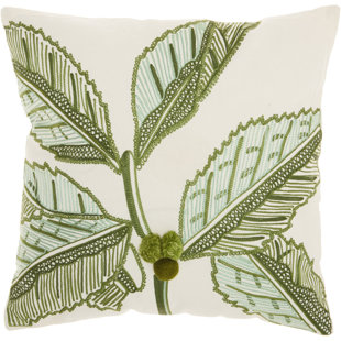 MINA VICTORY Floral Cotton Throw Pillow