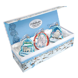 G DEBREKHT Glass Holiday Shaped Ornament