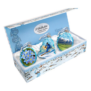 G DEBREKHT Keepsake 3 Piece Arctic Holiday Shaped Ornament Set