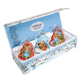 G DEBREKHT Keepsake 3 Piece Kids Play Holiday Shaped Ornament Set
