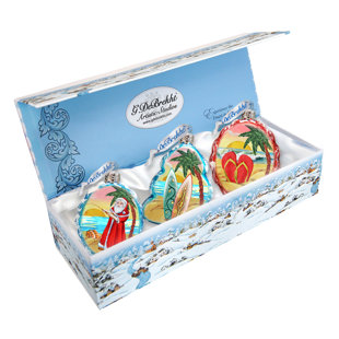G DEBREKHT Keepsake 3 Piece Christmas in July Holiday Shaped Ornament Set
