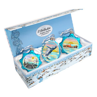 G DEBREKHT Keepsake 3 Piece At the Sea Holiday Shaped Ornament Set