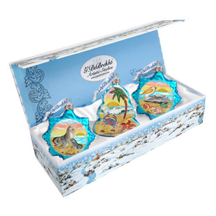 G DEBREKHT Keepsake Glass Holiday Shaped Ornament