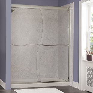 HAZELWOOD HOME Marina 48" x 72" Bypass Frameless Shower Door
