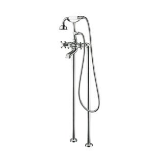 JADE BATH Century Ii Double Handle Floor Mounted Clawfoot Tub Faucet Trim with Diverter and Handshower