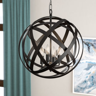 IVY BRONX Nilda 4 - Light Dimmable Drum Chandelier