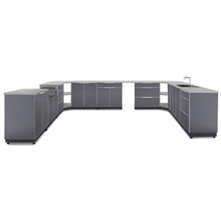 NEWAGE PRODUCTS 448" 18-Piece Modular Outdoor Kitchen