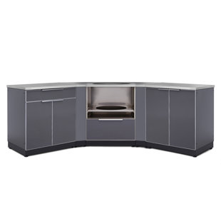 NEWAGE PRODUCTS Outdoor Kitchen 6-Piece Free Standing Cabinet Set in Slate Gray