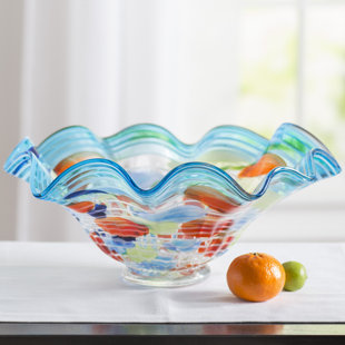 DOVECOVE Modern Glass Decorative Bowl