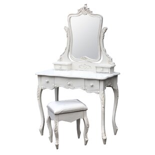 FLEUR DE LIS LIVING Reneau Dressing Table and Stool