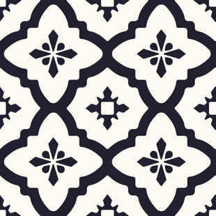 WORLD MENAGERIE 60.96 x 152.4cm Vinyl Field Tile in Black 10 Per Pack