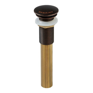 SINKOLOGY SinkSense 1.5" Pop-Up Sink Drain in Aged Copper - No Overflow