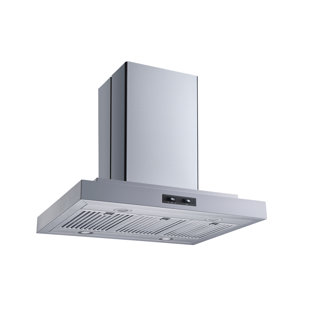 WINFLO 36" 300 CFM Convertible Island Range Hood in Stainless Steel With Filter Included