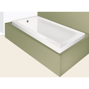JADE BATH Moderno 60'' x 32'' Drop In Soaking Acrylic Bathtub