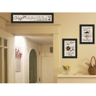 AUGUST GROVE® Kitchen Friendship Collection III Framed Wall Art for Home Wall Decor by Millwork Engineering