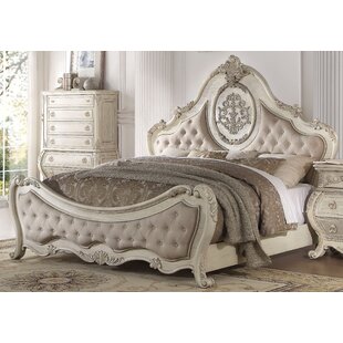 ANDREW HOME STUDIO Glendo Tufted Solid Wood and Upholstered Low Profile Standard Bed