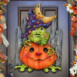 THE HOLIDAY AISLE® Jeepers Creepers Hanging Figurine Wooden Door Hanger
