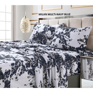 Tribeca Living Printed 300 Thread Count Sheets 100% Cotton Floral Sheet Set