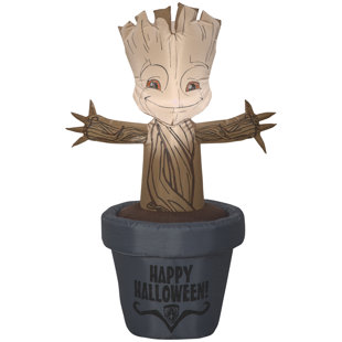 GEMMY INDUSTRIES Airblown Baby Groot in Halloween Pot SM Marvel Inflatable