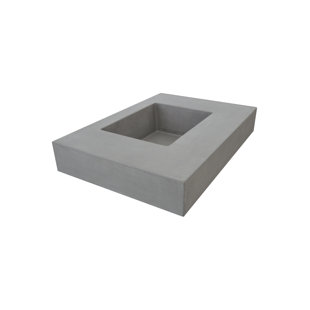 Hyde Concrete Crab Pot 22'' Gray Concrete Rectangular Bathroom Sink