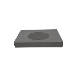 Hyde Concrete Panna 22'' Gray Concrete Rectangular Bathroom Sink