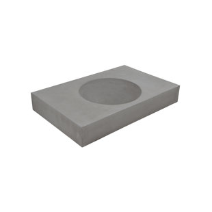 Hyde Concrete Silo 22'' Gray Concrete Oval Bathroom Sink