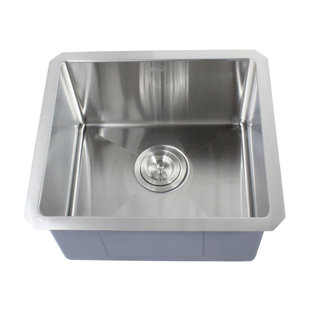EMODERN DECOR CozyBlock 17'' L Undermount Single Bowl Stainless Steel Kitchen Sink