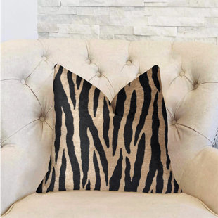 PLUTUS BRANDS Zippy Zebra Animal Print Reversible Throw Pillow