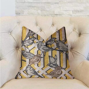 PLUTUS BRANDS Song Bird Gardens Cotton Reversible Throw Pillow