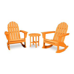 POLYWOOD® Vineyard 3-Piece Adirondack Rocking Chair Set