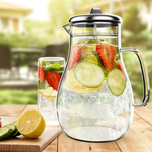 SYMPLE STUFF Lazo Glass 64 oz. Pitcher