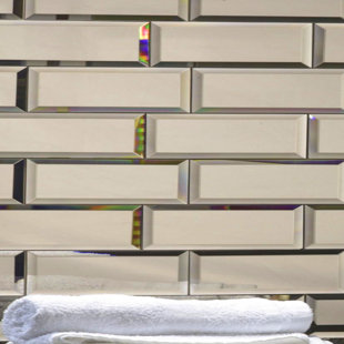 ABOLOS Reflections 3" x 12" Glass Peel & Stick Field Tile