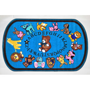 KIDS WORLD CARPETS Performance Blue Rug