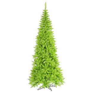 HASHTAG HOME Flocked Red Fir Artificial Christmas Tree