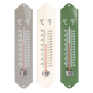 ESSCHERTDESIGN 11.8'' Outdoor Thermometer (Set of 3)