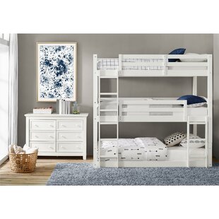 HARRIET BEE Cvyatko Twin over Twin Triple Bunk Bed