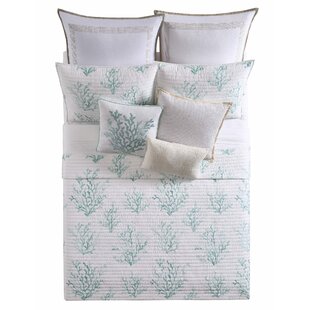 OCEANFRONT RESORT Cove Coastal Cotton Damask Quilt Set