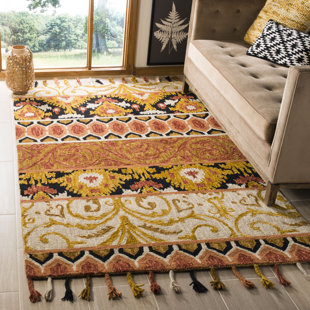 BUNGALOW ROSE Niederanven Hand Hooked Wool Ikat Rug