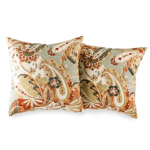 VICTOR MILL Contempo Paisley Cotton Reversible Throw Pillow (Set of 2)