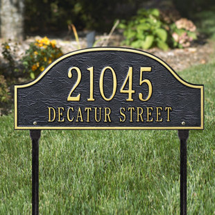 WHITEHALL PRODUCTS Admiral 2-Line Lawn Address Sign