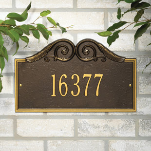 WHITEHALL PRODUCTS Versailles 1-Line Wall Address Plaque