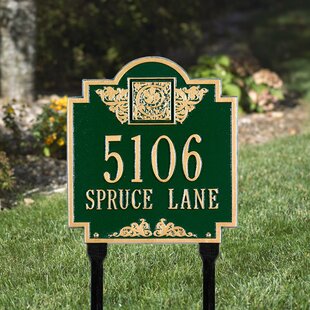 WHITEHALL PRODUCTS Monogram 2-Line Lawn Address Sign