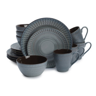 Gourmet Basics by Mikasa Broadway 16 Piece Dinnerware Set, Service for 4