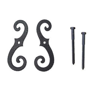 PERFECT SHUTTERS, INC. Large Scroll Shutter Dog with lag Bolt (Set of 2)