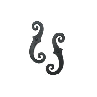 PERFECT SHUTTERS, INC. Faux Beveled Smooth Scroll Shutter Dog with Lag Bolt