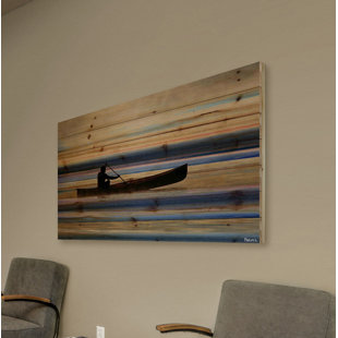 LOON PEAK® " Canoe On Calm Lake " by Parvez Taj