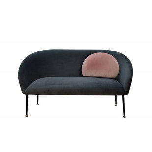 HAPPY BAROK Plum Upholstered Made to Order Loveseat