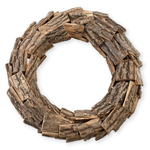 MUD PIE™ Lodge Bark 16" Wood Wreath