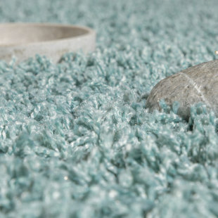 WADE LOGAN Peklar Shaggy Turquoise Rug