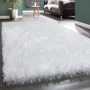 HASHTAG HOME Oaklawn Solid Colour White Area Rug
